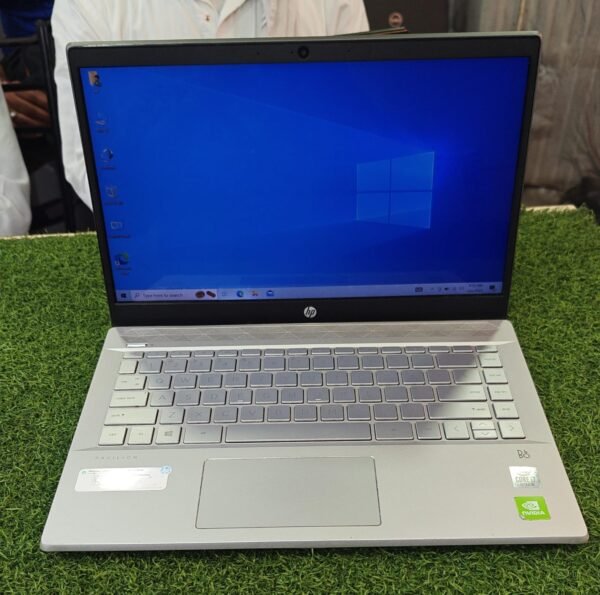 Hp pavilion premium series metallic Corei7 10ThGen🔥Ram 8gb💥 Ssd 512Gb 🔥 A+++ Nvedia Dedicated graphics card🔥14 Bezzeless IPS  Backlit keyboard ⌨️