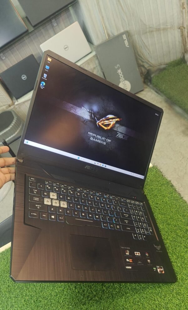 Asus TUF Gaming 💪   17inch Bezzeless IPS  Ryzen 5 3550H  Ram 8gb 🔥 Ssd 512Gb 🔥  GTX 1650 4Gb Dedicated Graphics card  Multi colour keyboard - Image 4